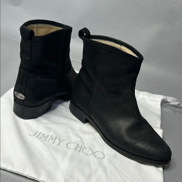 Authentic Jimmy Choo Ankle Booties | Black Suede | EU 38.5 | (1526) - Picture 1 of 16